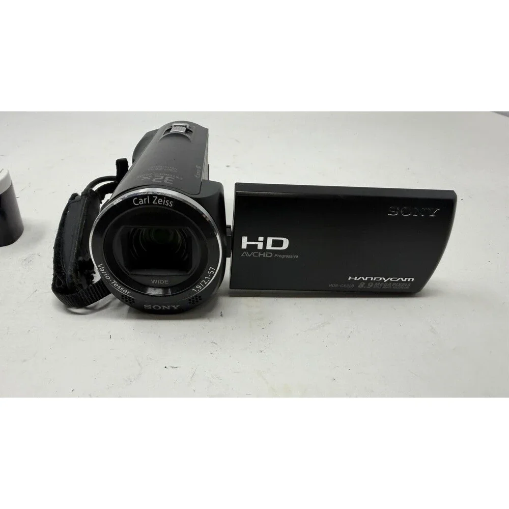 Sony Handycam HDR-CX220 Camcorder 32x Zoom 8.9MP Tested With Battery
